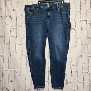 Torrid Womens Jean Sz 22S Super Soft Jegging Blue Denim Triple Button Fly Casual